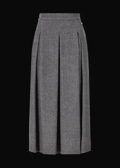 Damen Luis Trenker Faltenrock Mit Fischgrätmuster Luklaudia