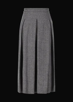 Damen Luis Trenker Faltenrock Mit Fischgrätmuster Luklaudia