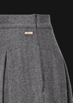Damen Luis Trenker Faltenrock Mit Fischgrätmuster Luklaudia