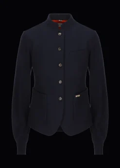 Damen Luis Trenker Flanell-Blazer Mit Strickärmeln Luranda