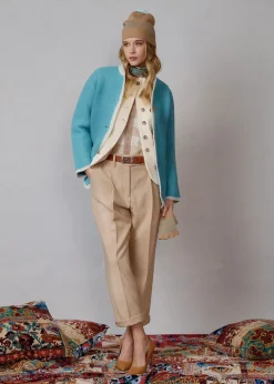 Damen Luis Trenker Flanell-Hose Im Carrot Fit Luloretta