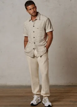 Herren Luis Trenker Gestreiftes Kurzarm-Hemd Ludavor