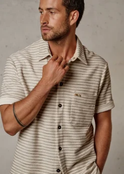 Herren Luis Trenker Gestreiftes Kurzarm-Hemd Ludavor