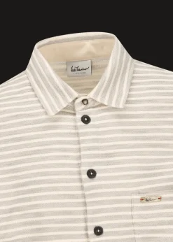 Herren Luis Trenker Gestreiftes Kurzarm-Hemd Ludavor