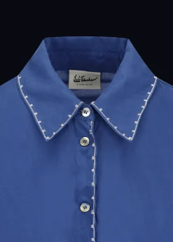 Damen Luis Trenker Hemdblusenkleid Mit Volants Lucinzia