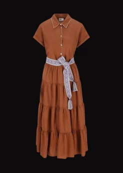 Damen Luis Trenker Hemdblusenkleid Mit Volants Lucinzia