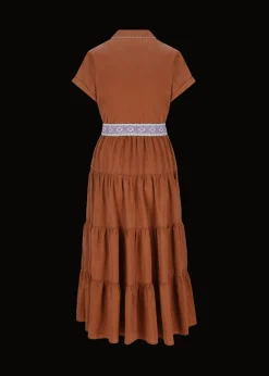 Damen Luis Trenker Hemdblusenkleid Mit Volants Lucinzia