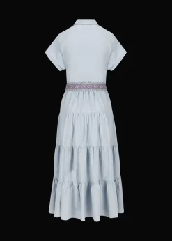 Damen Luis Trenker Hemdblusenkleid Mit Volants Lucinzia