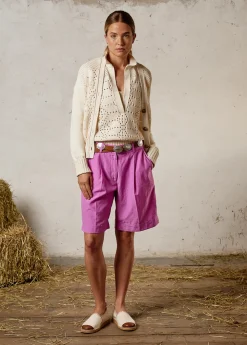 Damen Luis Trenker Häkelcardigan Aus Baumwollmischung Lualma