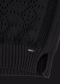 Damen Luis Trenker Häkelpullover Mit Tiefem V-Ausschnitt Lualtea