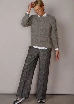 Damen Luis Trenker Hose Im Wollmix Mit Hahnentrittmuster Lularina