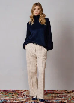 Damen Luis Trenker Hose Mit Hahnentrittmuster Lulara