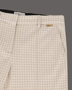 Damen Luis Trenker Hose Mit Hahnentrittmuster Lulara