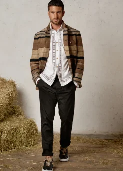 Herren Luis Trenker Jacquardblazer Mit Streifen Lusandro