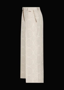 Damen Luis Trenker Jacquard-Hose Mit Weitem Bein Lulidia