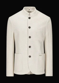 Herren Luis Trenker Jersey-Blazer Mit Fischgrätmuster Luigis