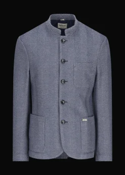 Herren Luis Trenker Jersey-Blazer Mit Fischgrätmuster Luigis