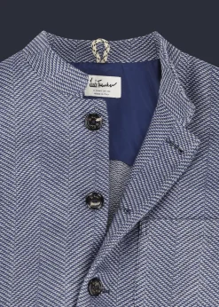 Herren Luis Trenker Jersey-Blazer Mit Fischgrätmuster Luigis