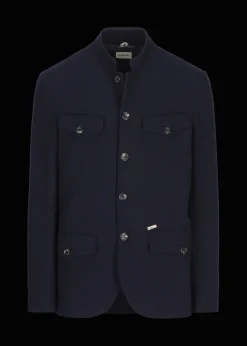 Herren Luis Trenker Jersey-Blazer Mit Stehkragen Lusepp