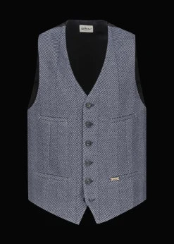 Herren Luis Trenker Jersey-Weste Mit Fischgrätmuster Lusebastian