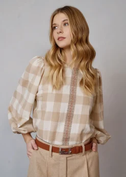 Damen Luis Trenker Karierte Bluse Lugiada