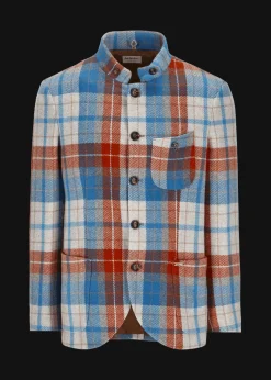 Herren Luis Trenker Karierter Wollmix-Blazer Lusandro