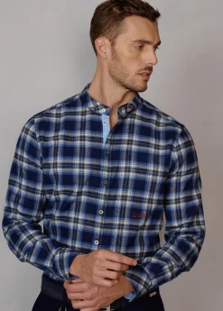 Herren Luis Trenker Kariertes Hemd Mit Stehkragen Lubernet