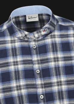 Herren Luis Trenker Kariertes Hemd Mit Stehkragen Lubernet
