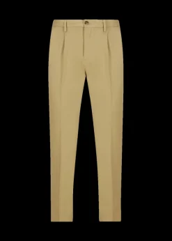 Herren Luis Trenker Khakifarbene Bundfalten-Hose Lustro