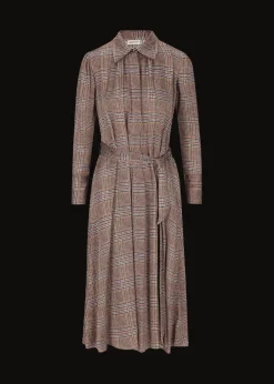 Damen Luis Trenker Kleid Mit Prince Of Wales Print Lueloisa