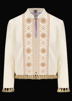 Damen Luis Trenker Kurzer Blazer Mit Stickerei Und Bommeln Lurachele