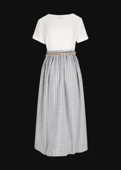 Damen Luis Trenker Kurzärmeliges Kleid Im Materialmix Luclelia