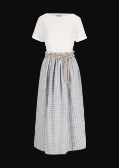 Damen Luis Trenker Kurzärmeliges Kleid Im Materialmix Luclelia