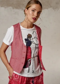 Damen Luis Trenker Kurzärmeliges T-Shirt Mit Tango-Motiv Lutara