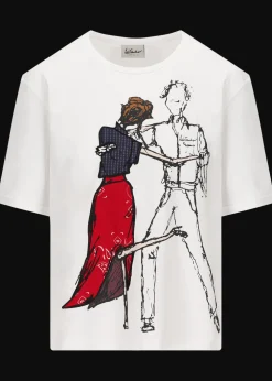 Damen Luis Trenker Kurzärmeliges T-Shirt Mit Tango-Motiv Lutara