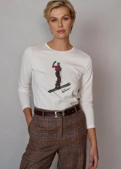 Damen Luis Trenker Langarmshirt Mit Grafik Ludina