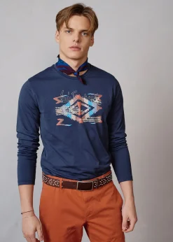 Herren Luis Trenker Langarmshirt Mit Print Und Stickerei Luloris