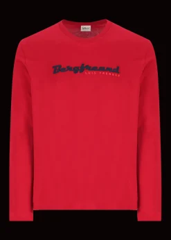 Herren Luis Trenker Langarmshirt Mit Schriftzug Bergfreund