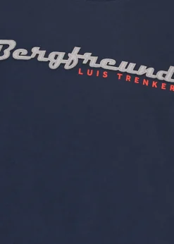 Herren Luis Trenker Langarmshirt Mit Schriftzug Bergfreund