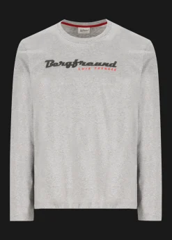 Herren Luis Trenker Langarmshirt Mit Schriftzug Bergfreund