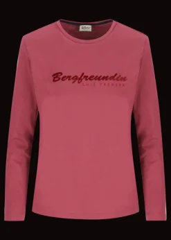 Damen Luis Trenker Langarmshirt Mit Schriftzug Bergfreundin
