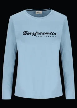 Damen Luis Trenker Langarmshirt Mit Schriftzug Bergfreundin
