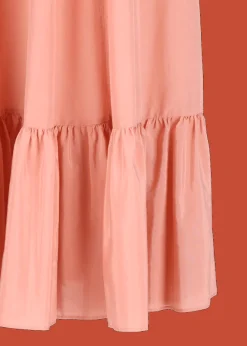 Damen Luis Trenker Langer Rock Aus Seiden-Baumwoll-Mix Lumorgana