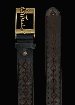 Herren Luis Trenker Ledergürtel Mit Ethnomotiv Lufranco