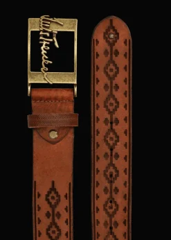 Herren Luis Trenker Ledergürtel Mit Ethnomotiv Lufranco