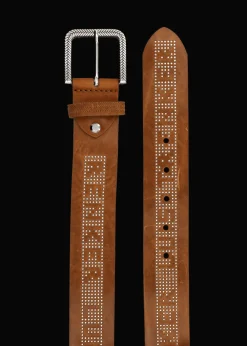 Herren Luis Trenker Ledergürtel Mit Nieten Lufabian