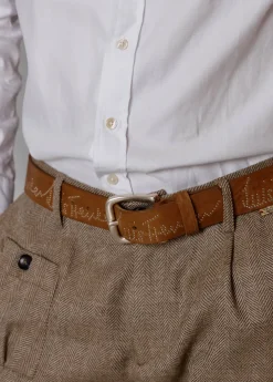 Herren Luis Trenker Ledergürtel Mit Nieten Lufabian