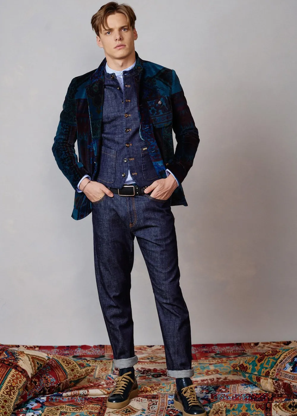 Herren Luis Trenker Ledersneaker Lupintros