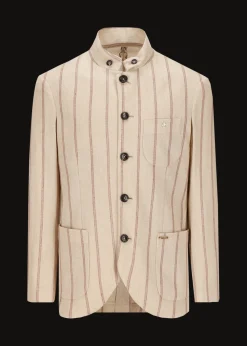 Herren Luis Trenker Leinenblazer Mit Nadelstreifen Lusandro