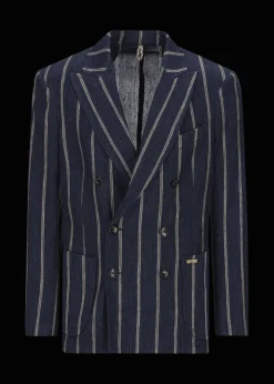 Herren Luis Trenker Leinenblazer Mit Nadelstreifen Lusimone